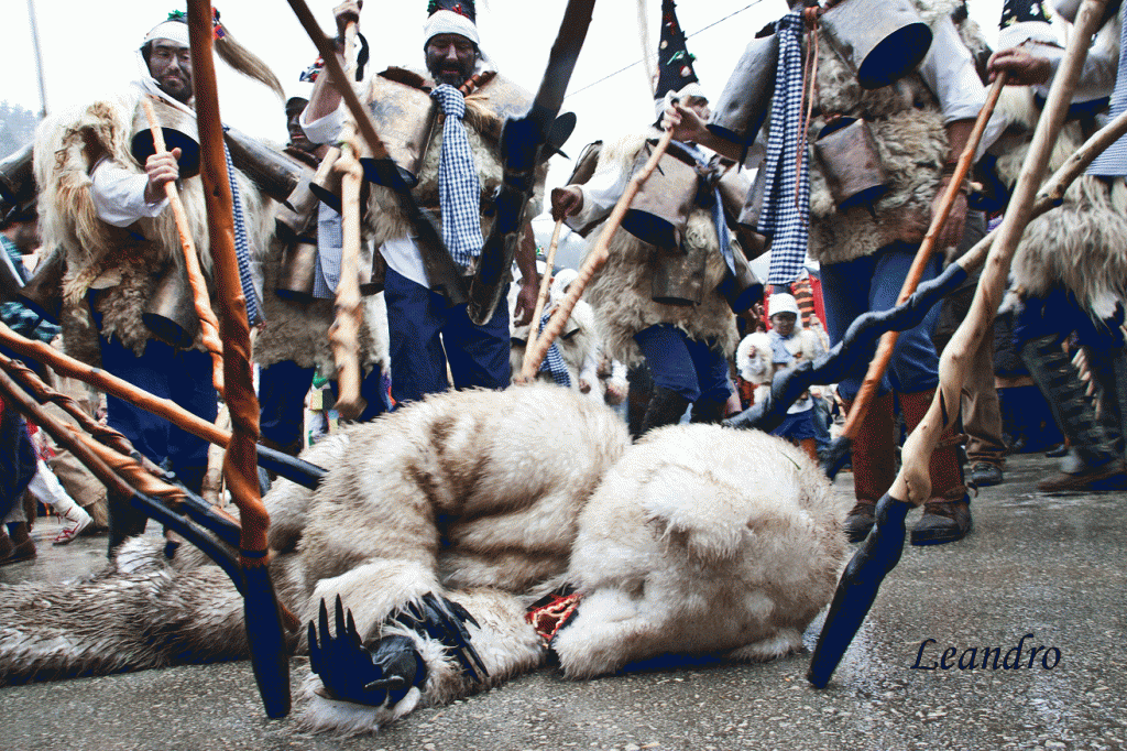 Muriose el oso la Vijanera el primer carnaval del año